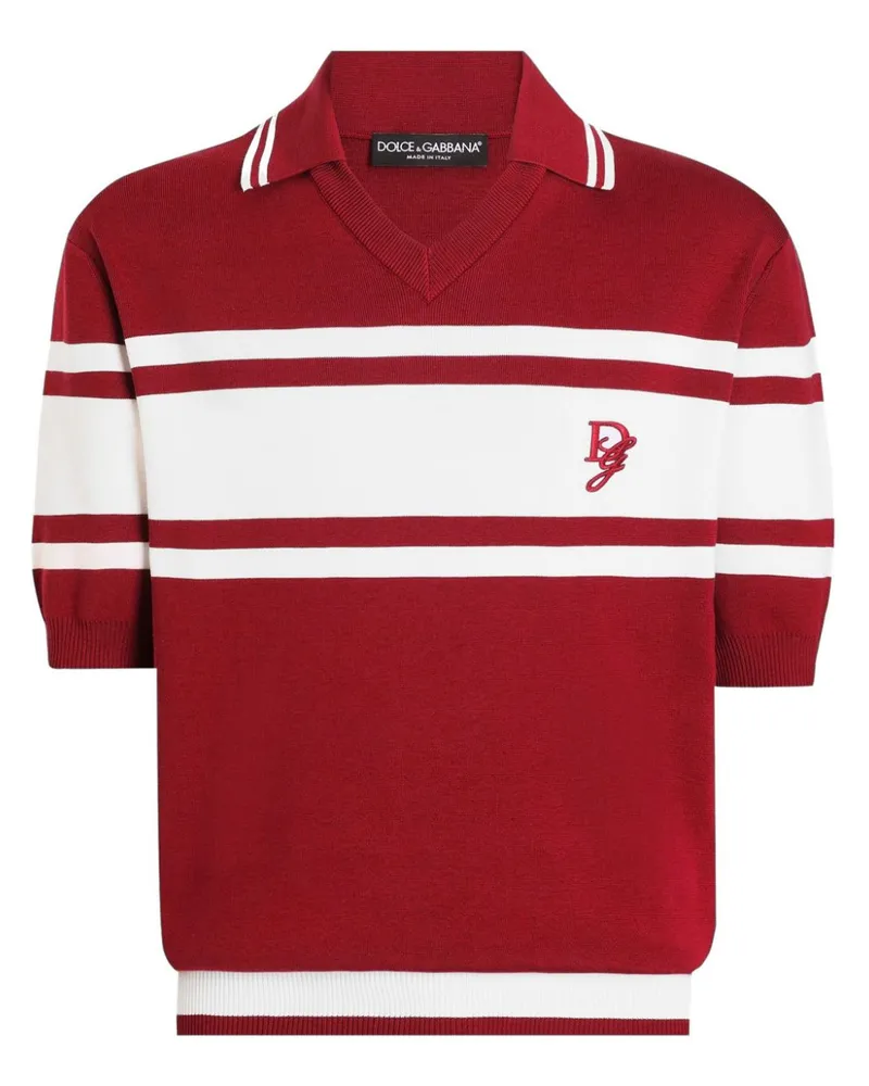 Dolce & Gabbana Gestreiftes T-Shirt - Rot Rot