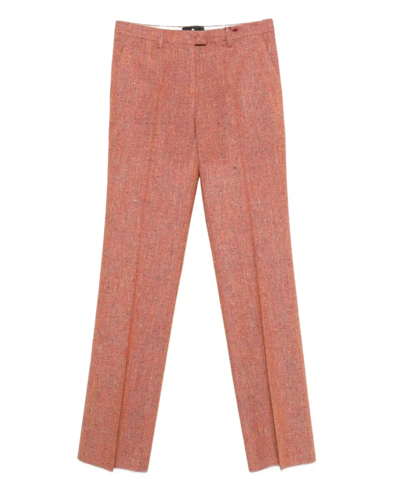 Etro Melierte Tweed-Hose - Rot Rot