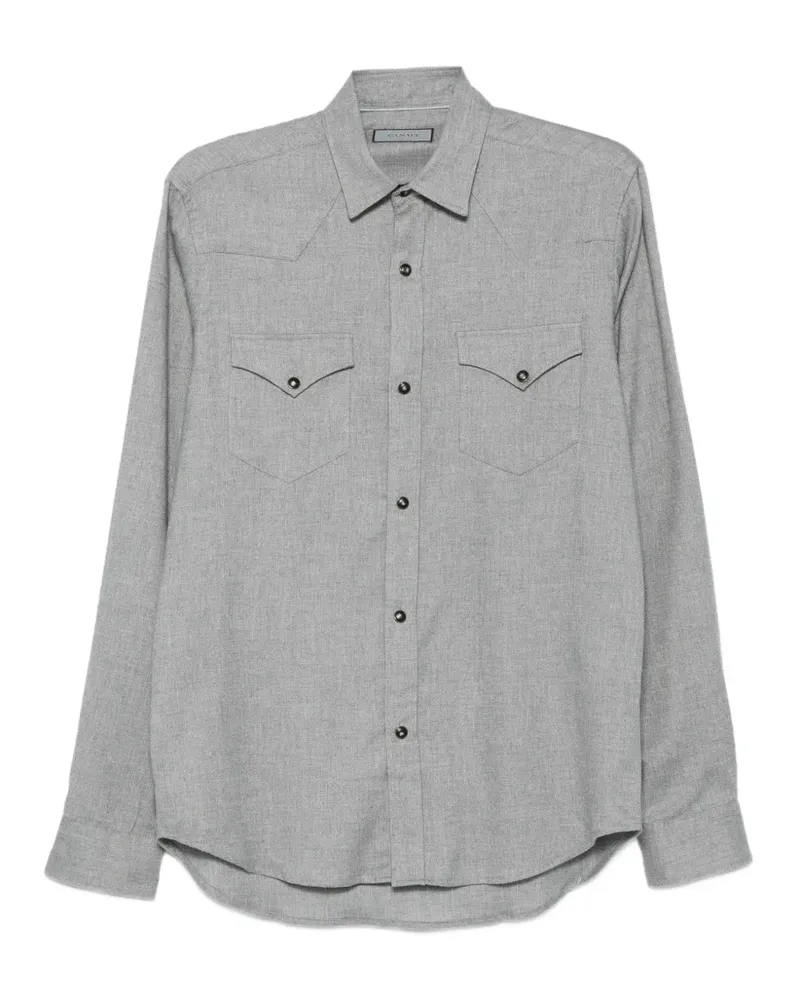 Canali long-sleeve flap-pocket shirt - Grau Grau