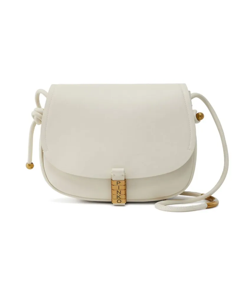 Pinko Große Saddle Umhängetasche - Weiß Weiß