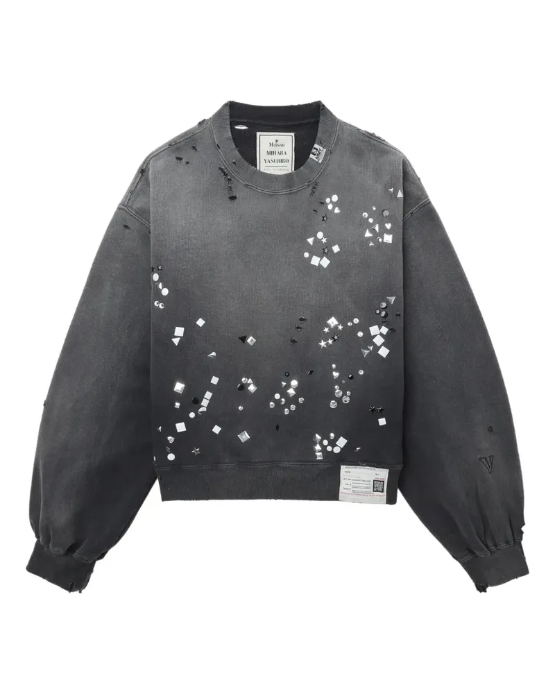 MIHARAYASUHIRO embellished distressed sweatshirts - Grau Grau