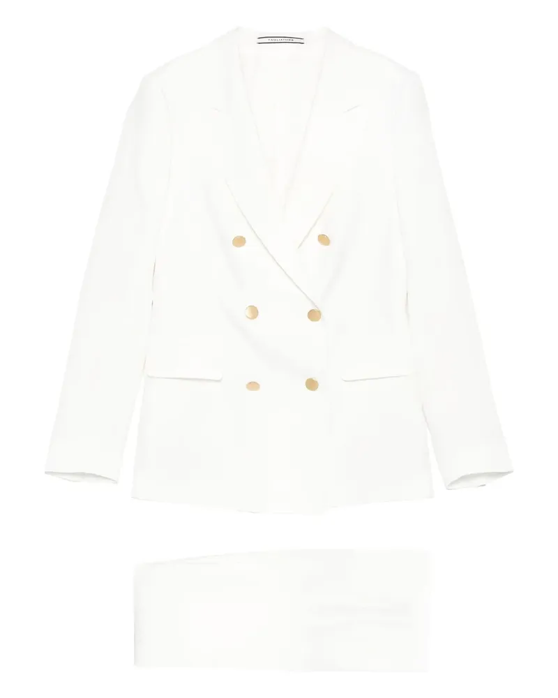 Tagliatore double-breasted gold-button suit - Weiß Weiß