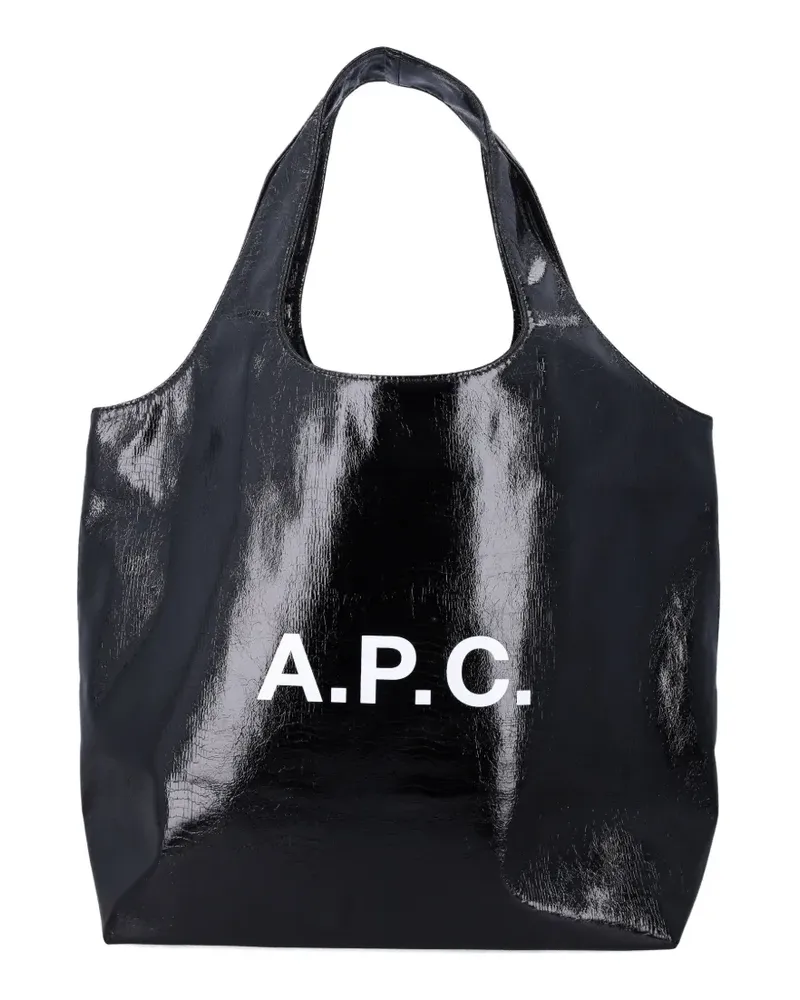 A.P.C. Ninon logo print tote bag - Schwarz Schwarz