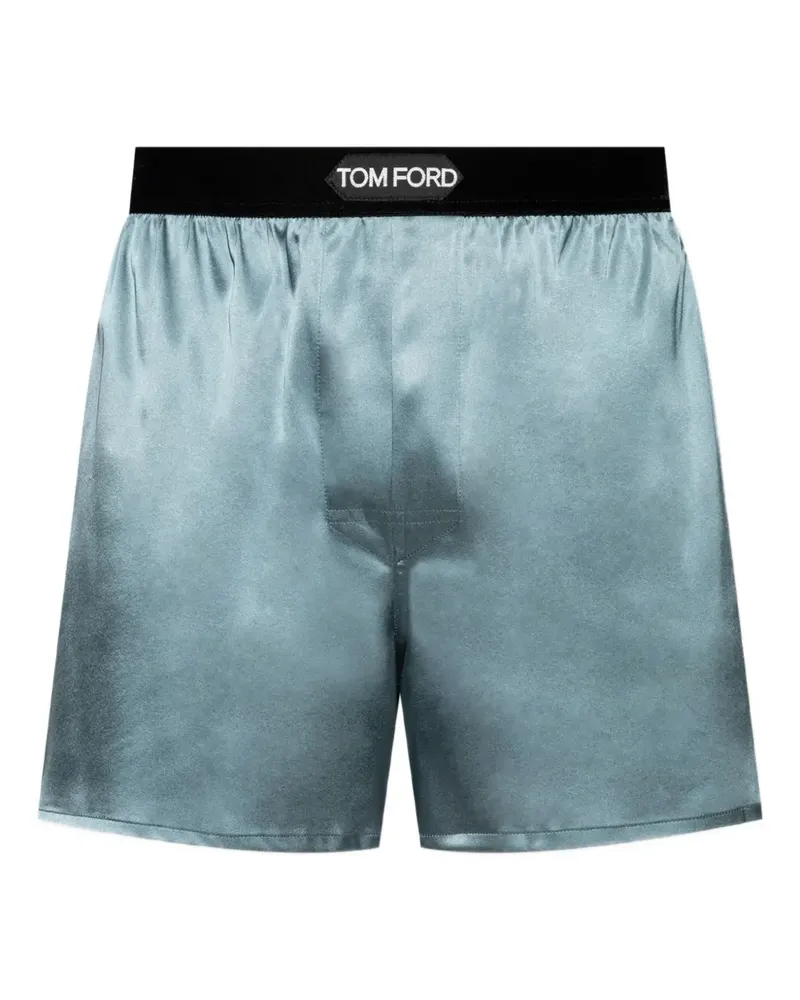 Tom Ford Boxershorts aus Seidensatin - Blau Blau