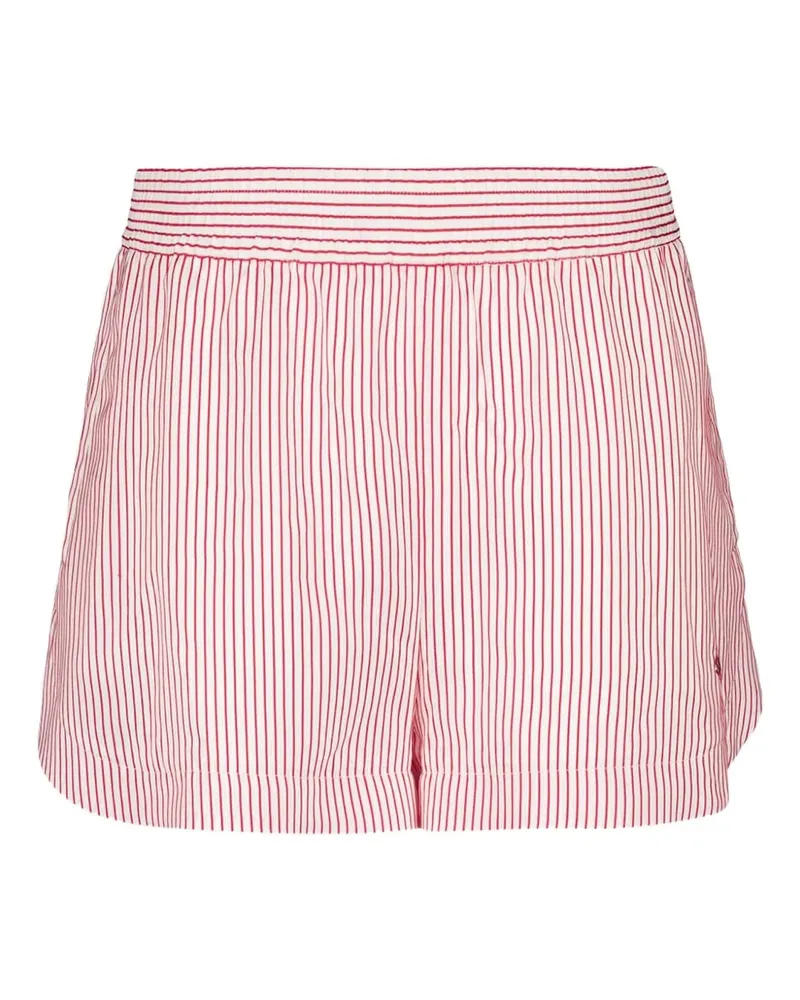 Stella McCartney Gestreifte Shorts aus Seide - Rosa Rosa