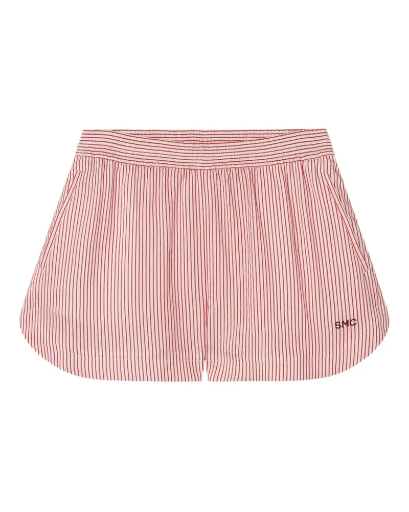 Stella McCartney Gestreifte Shorts aus Seide - Rosa Rosa