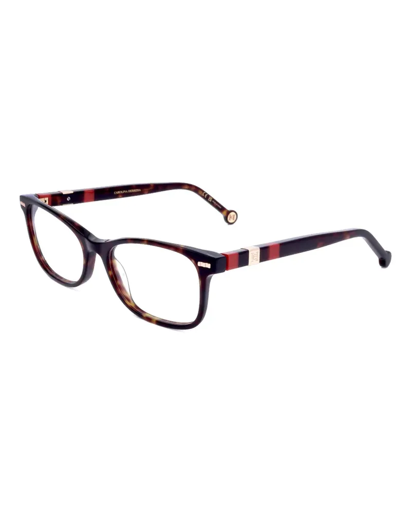 Carolina Herrera New York Eckige Brille in Schildpattoptik - Braun Braun