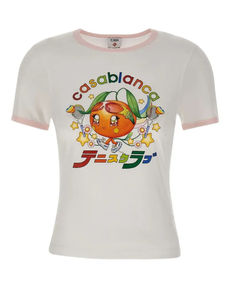 Casablanca Paris T-Shirt mit Print - Weiß Weiß