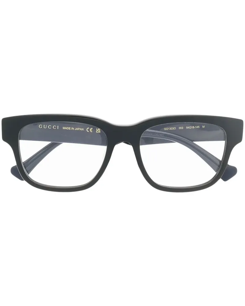 Gucci Brille mit eckigem Gestell - Schwarz Schwarz