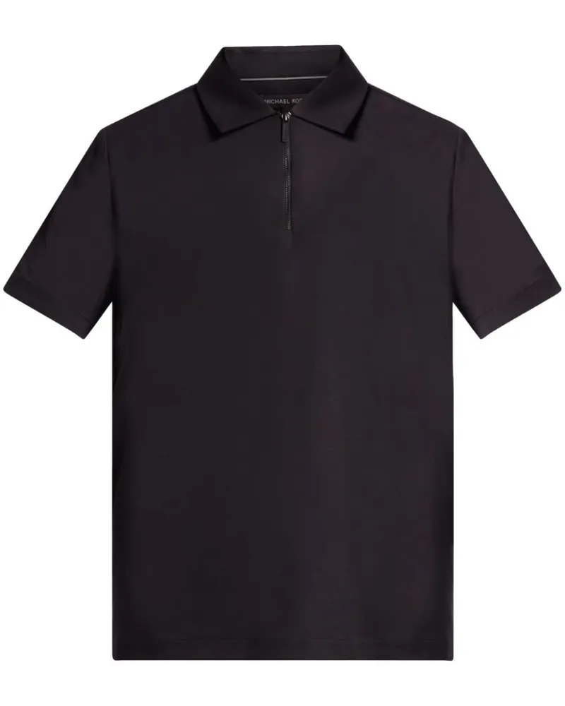 Michael Kors Poloshirt mit Reißverschluss - Schwarz Schwarz