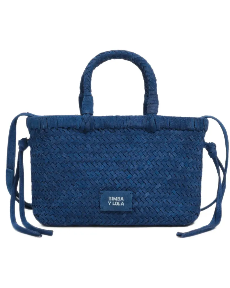 BIMBA Y LOLA Kleine Umhängetasche aus Wildleder - Blau Blau
