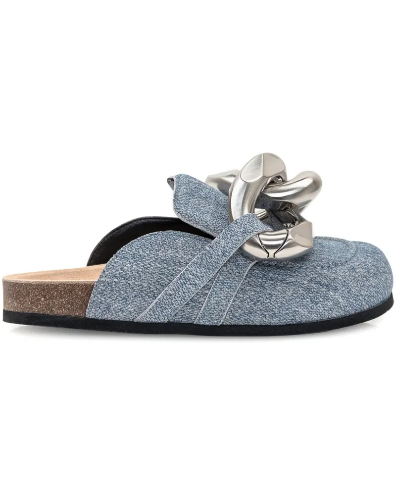 J.W.Anderson Pantoletten mit Kettendetail - Blau Blau