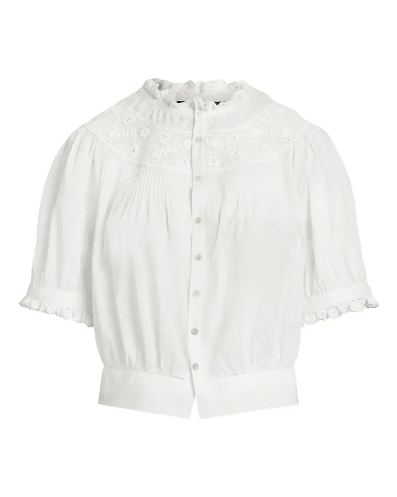 Ralph Lauren Bluse mit Puffärmeln - Weiß Weiß