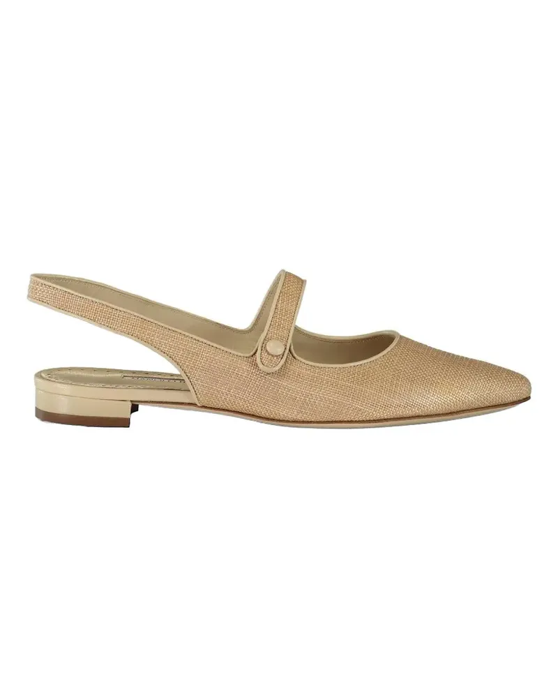 Manolo Blahnik slingback ballet flats - Nude Nude