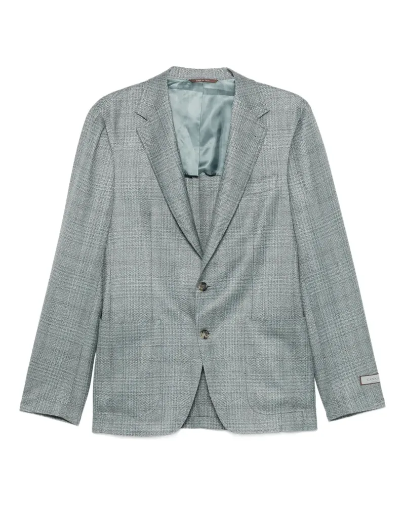 Canali check-pattern blazer - Blau Blau