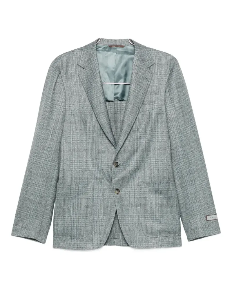 Canali check-pattern blazer - Blau Blau