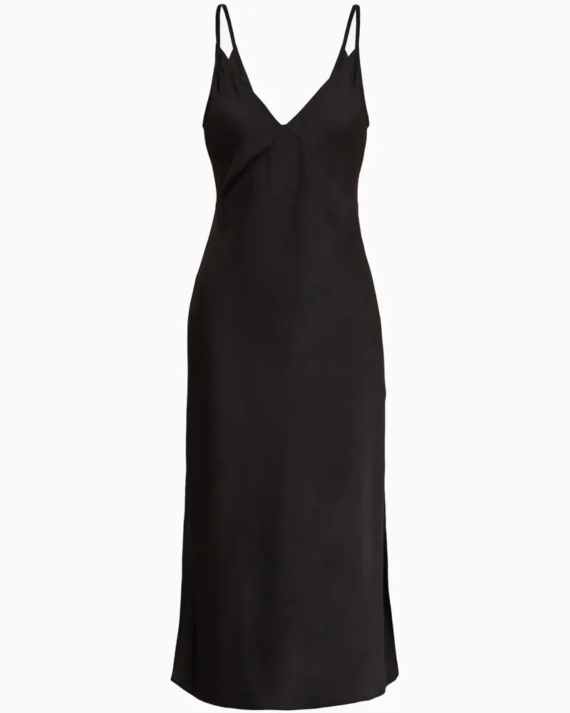 Armani Exchange Trägerkleid mit V-Ausschnitt - Schwarz Schwarz