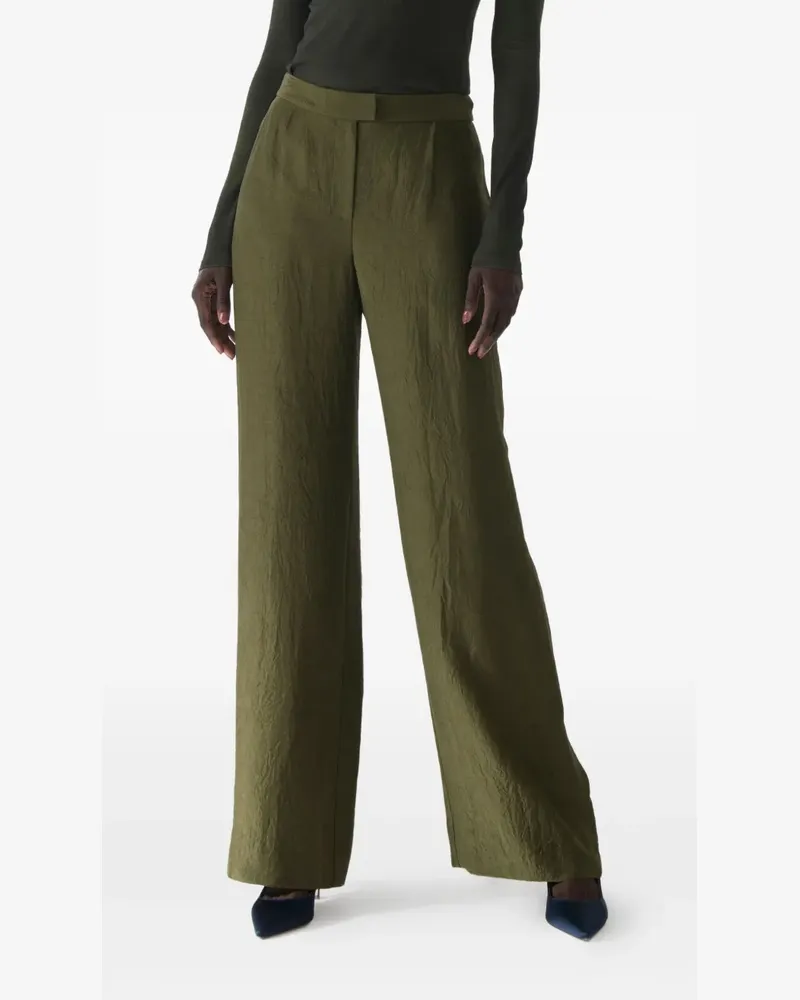Jason Wu Satinhose mit Knitteroptik - Grün Grün