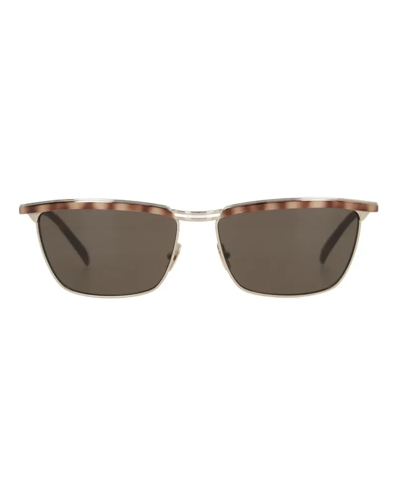 Saint Laurent gold-tone tortoiseshell sunglasses - Grau Grau