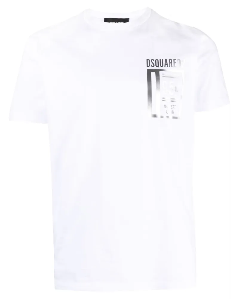 Dsquared2 T-Shirt mit Logo-Print - Weiß Weiß