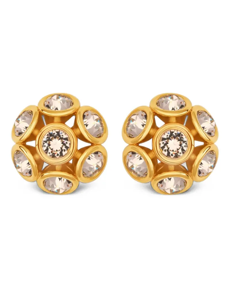 Oscar de la Renta Mini Ohrringe mit Kristallen - Gold Gold