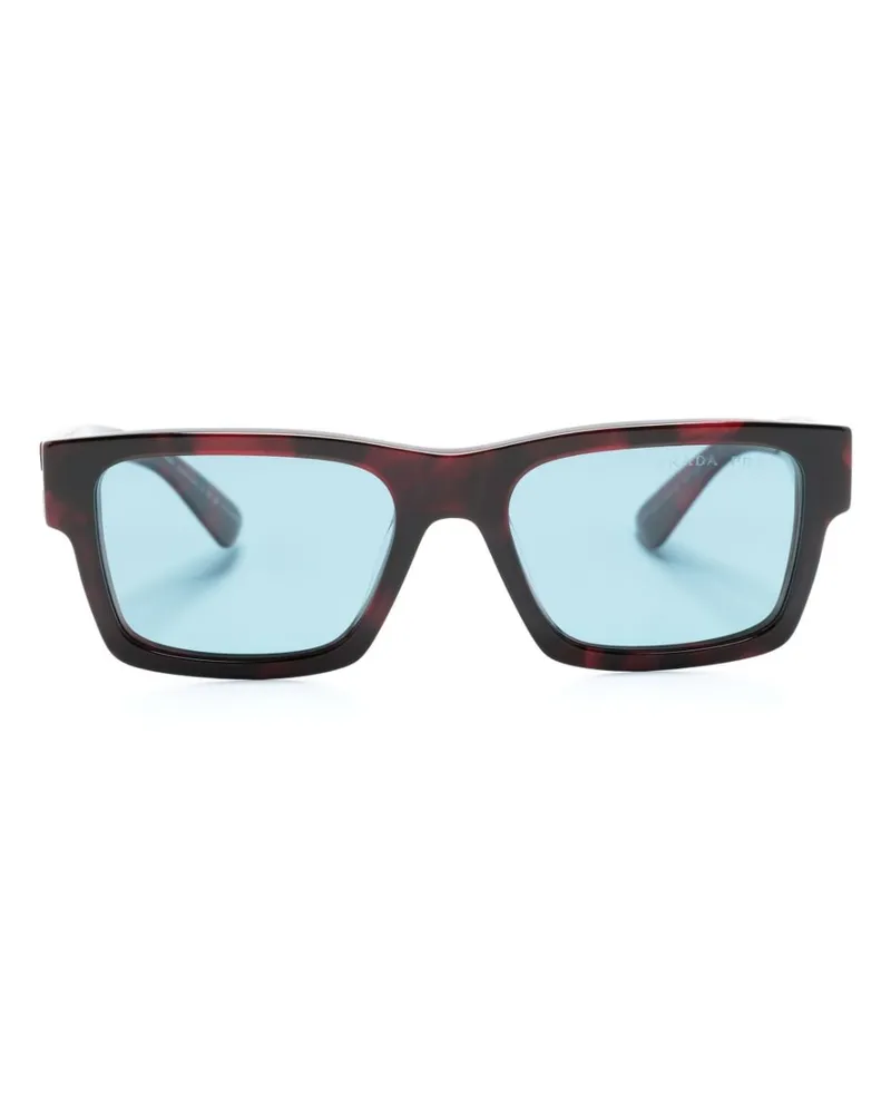 Prada Eckige Sonnenbrille in Schildpattoptik - Rot Rot