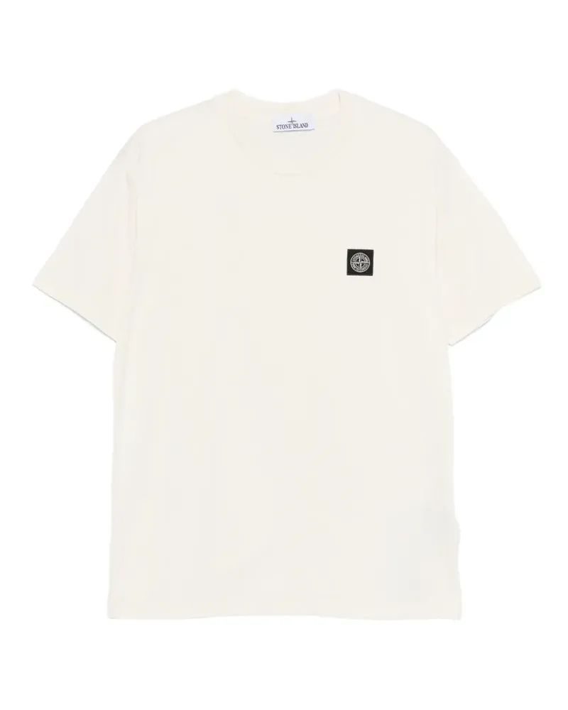 Stone Island logo-patch T-shirt - Nude Nude