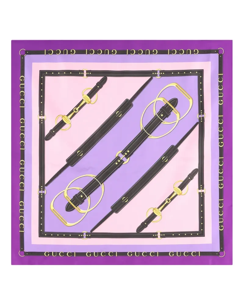 Gucci printed twill scarf - Violett Violett