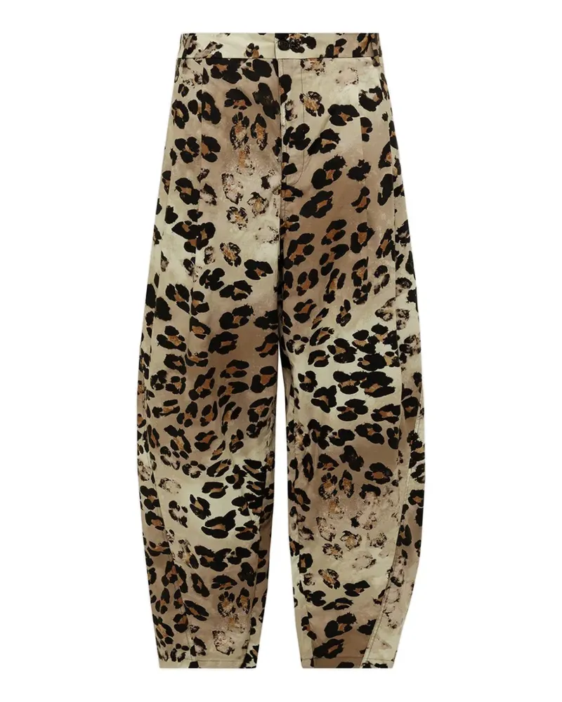 Laneus Hose mit Leoparden-Print - Nude Nude