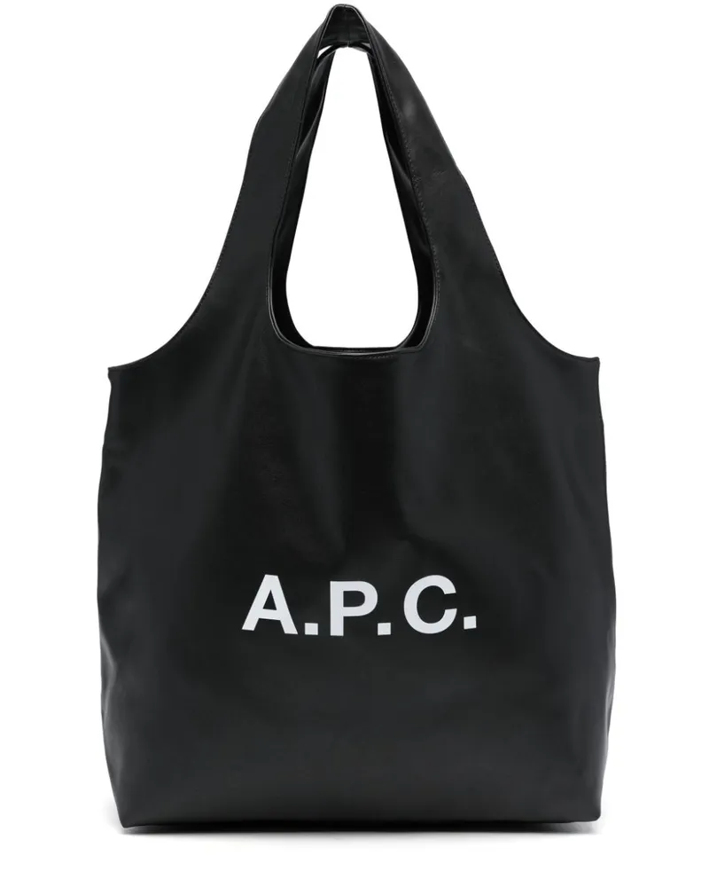 A.P.C. Ninon Shopper mit Logo-Print - Schwarz Schwarz