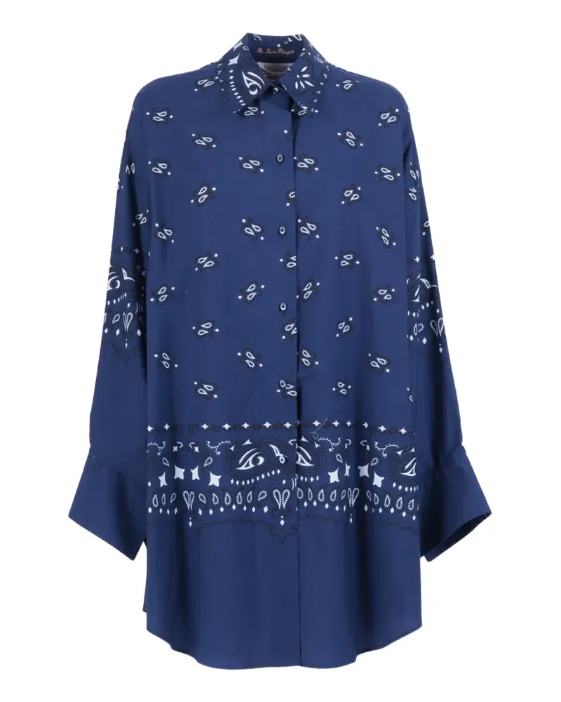 LE3 Sarte Pettegole paisley-print shirt - Blau Blau