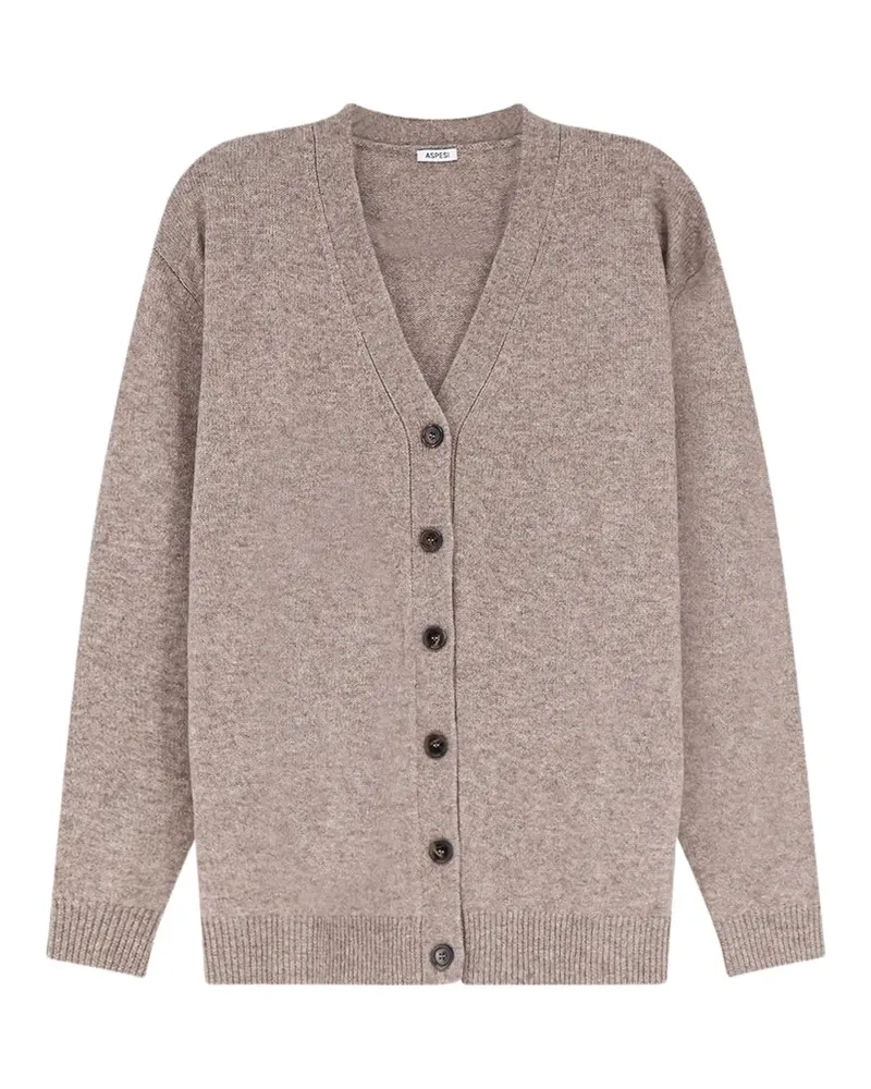 ASPESI button-up V-neck cardigan - Braun Braun