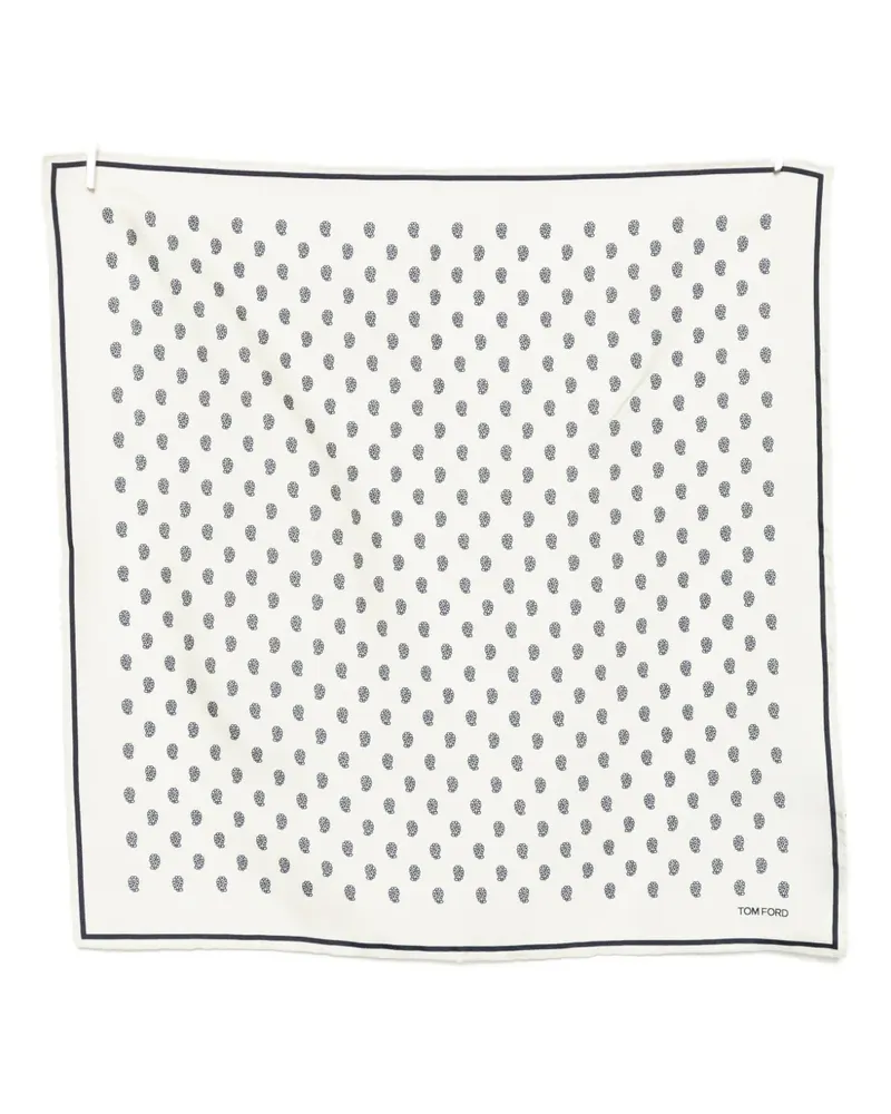 Tom Ford paisley-print pocket square - Nude Nude