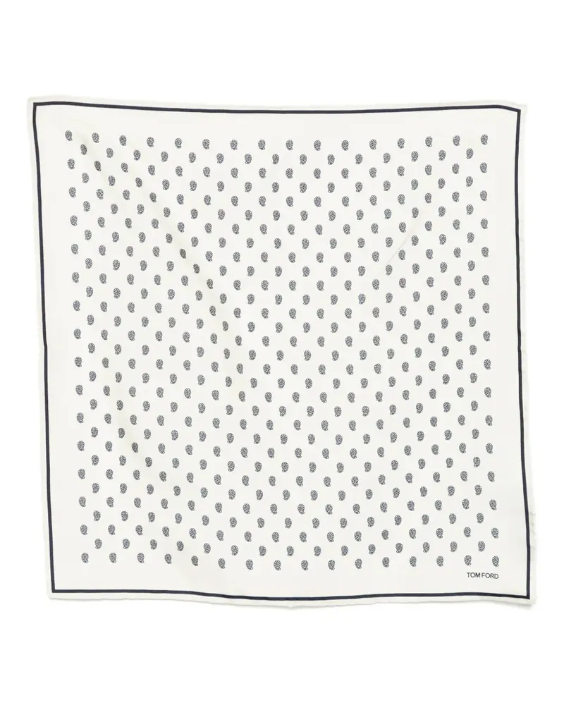 Tom Ford Einstecktuch mit Paisleymuster - Nude Nude