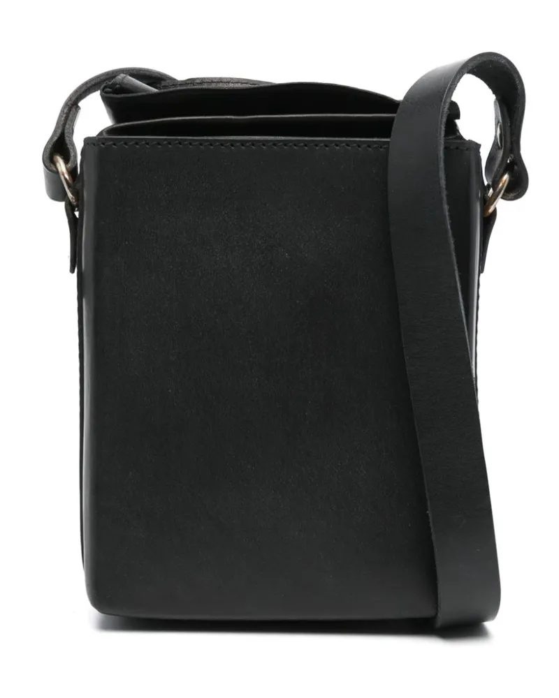 GUIDI Beuteltasche aus Leder - Schwarz Schwarz