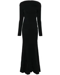 Thierry Mugler Rückenfreies Krepp-Abendkleid Schwarz