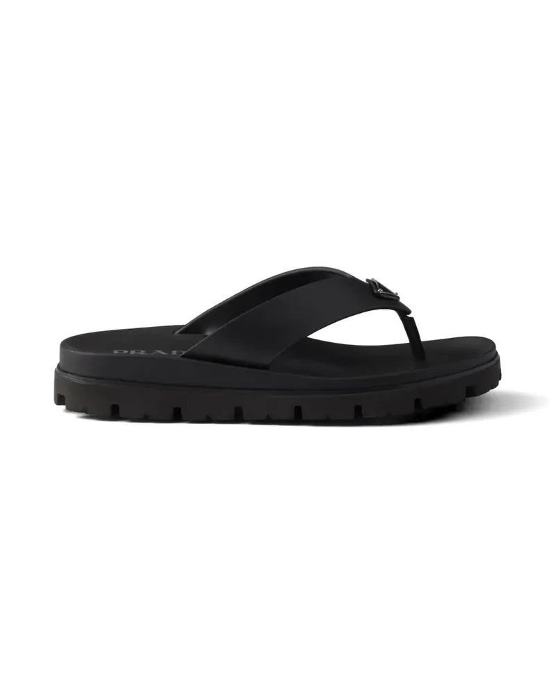 Prada rubber thong sandals - Schwarz Schwarz