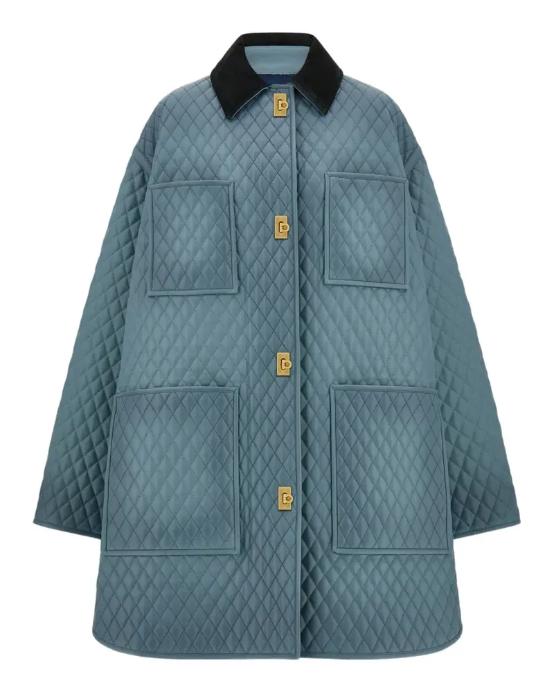 Ferragamo Gesteppter Blouson aus Nappaleder - Blau Blau