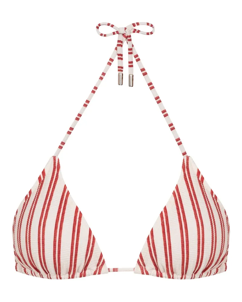 Lenny Niemeyer Gestreiftes Bikinioberteil - Weiß Weiß