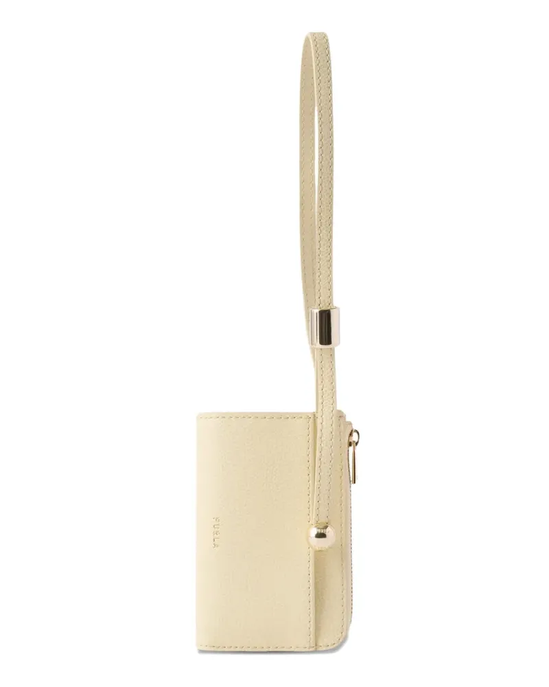 Furla small Laura wrist-strap card holder - Nude Nude