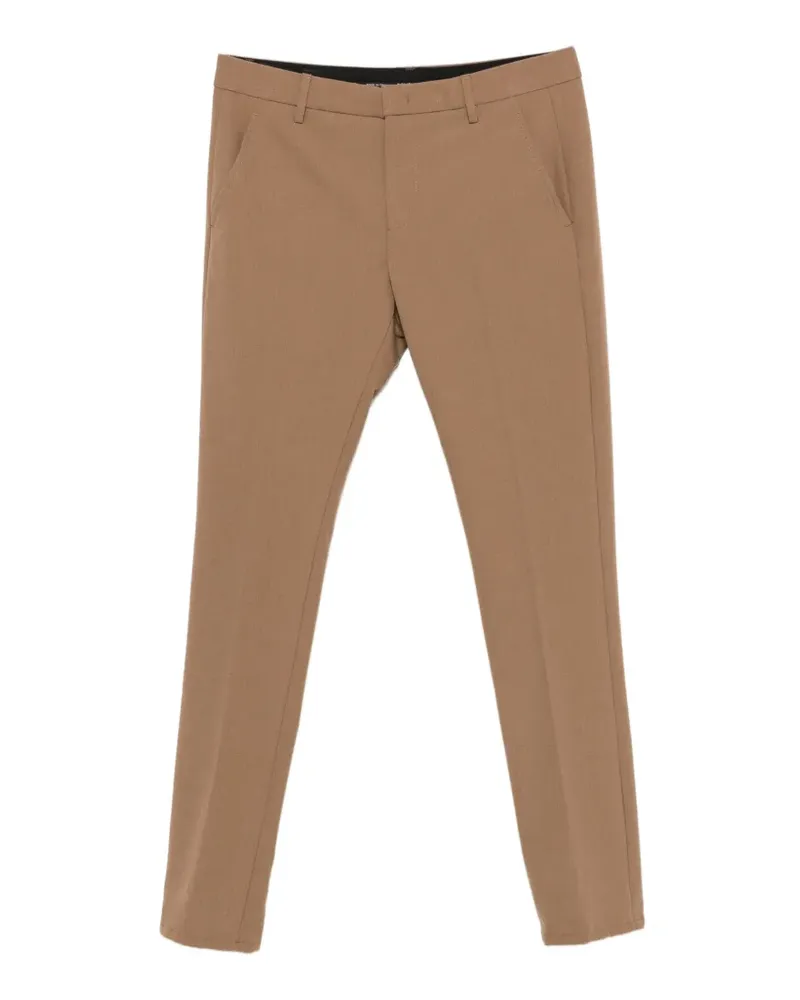 Dondup Schmale Hose mit Gürtelschlaufe - Braun Braun