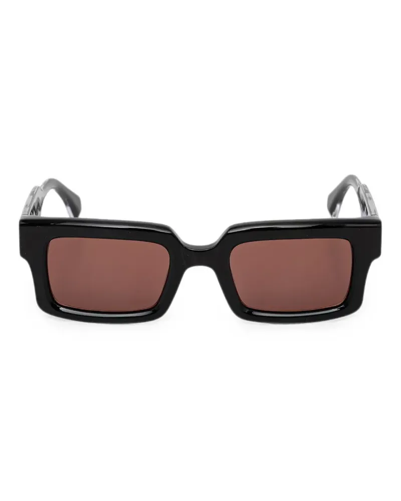 Vivienne Westwood Orb plaque rectangle-frame sunglasses - Schwarz Schwarz