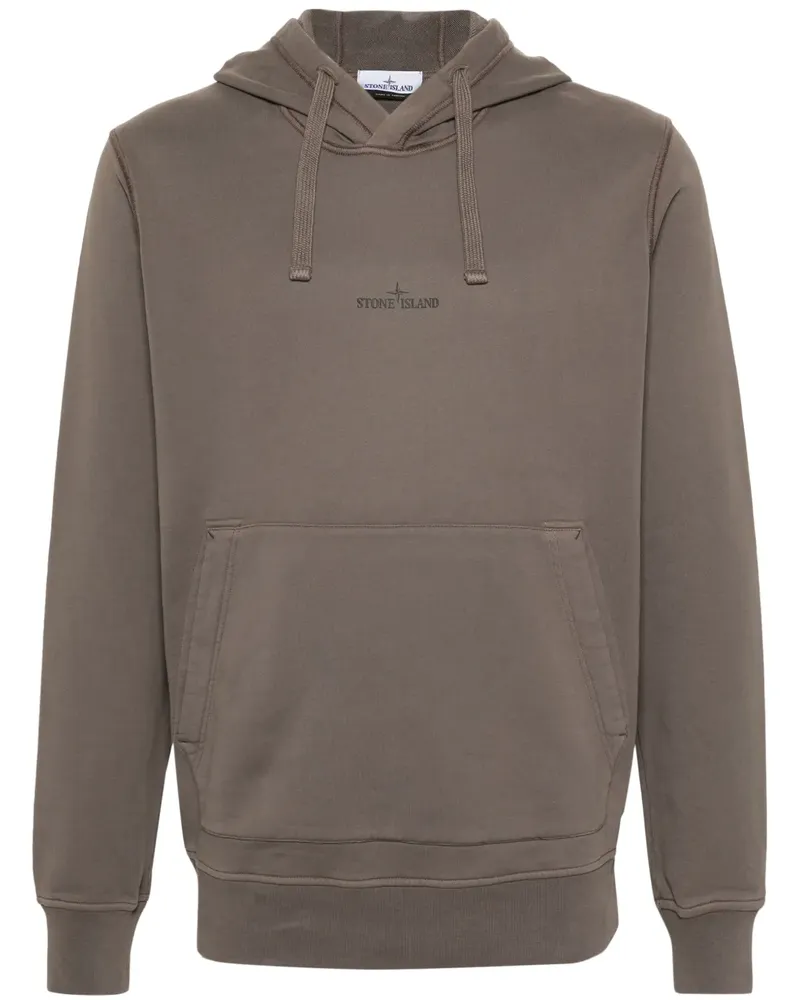Stone Island Hoodie mit Logo-Print - Nude Nude