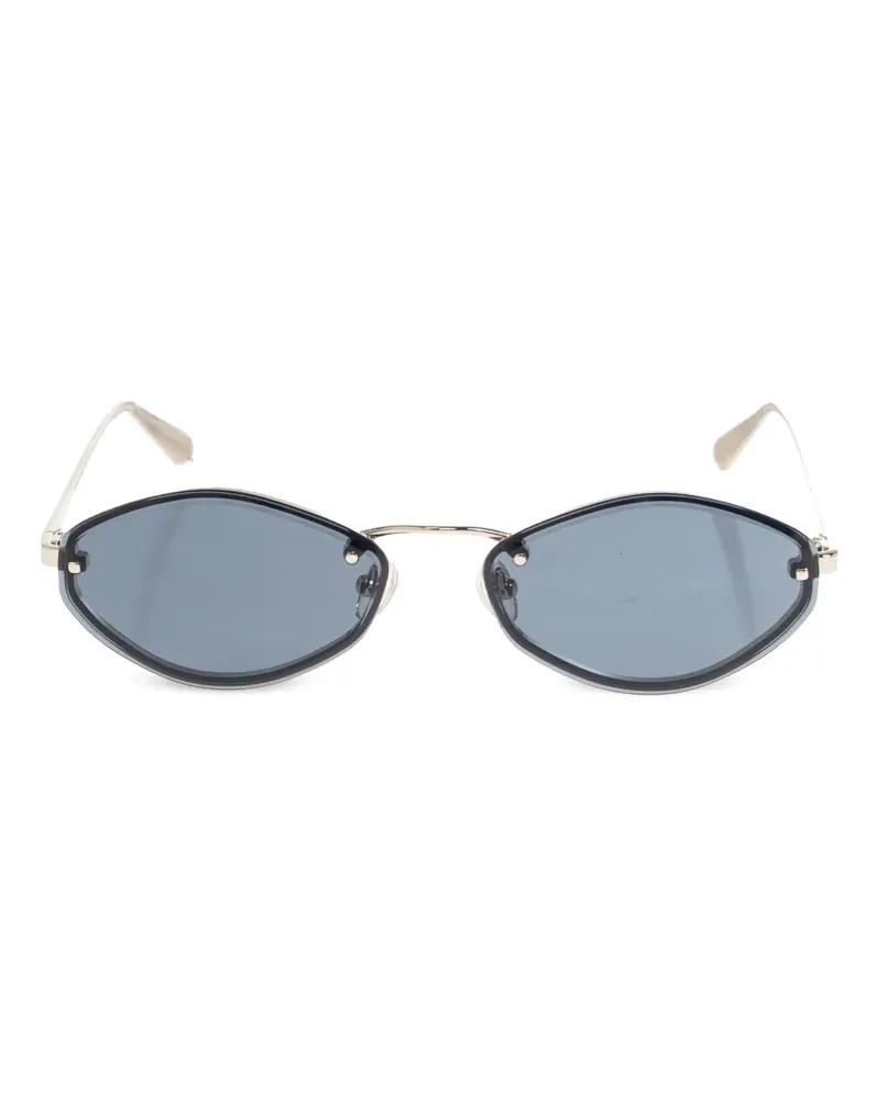 Jacquemus Sonnenbrille mit geometrischem Gestell - Silber Silber