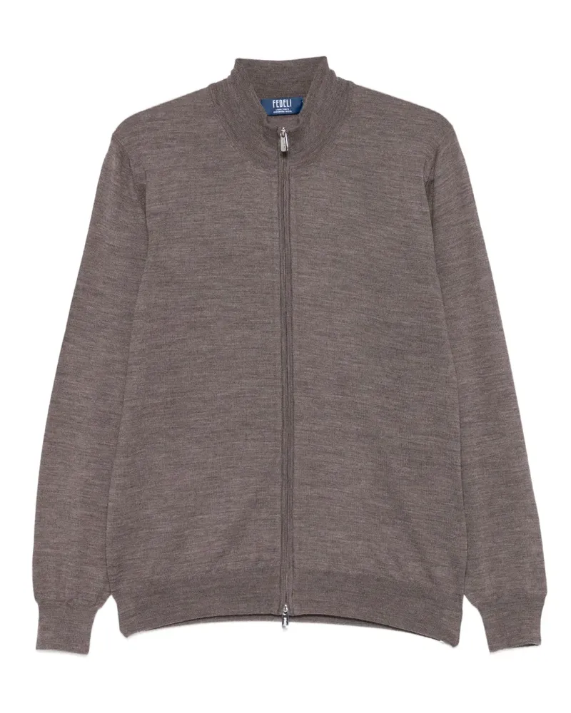 Fedeli Cardigan mit Reißverschluss - Braun Braun