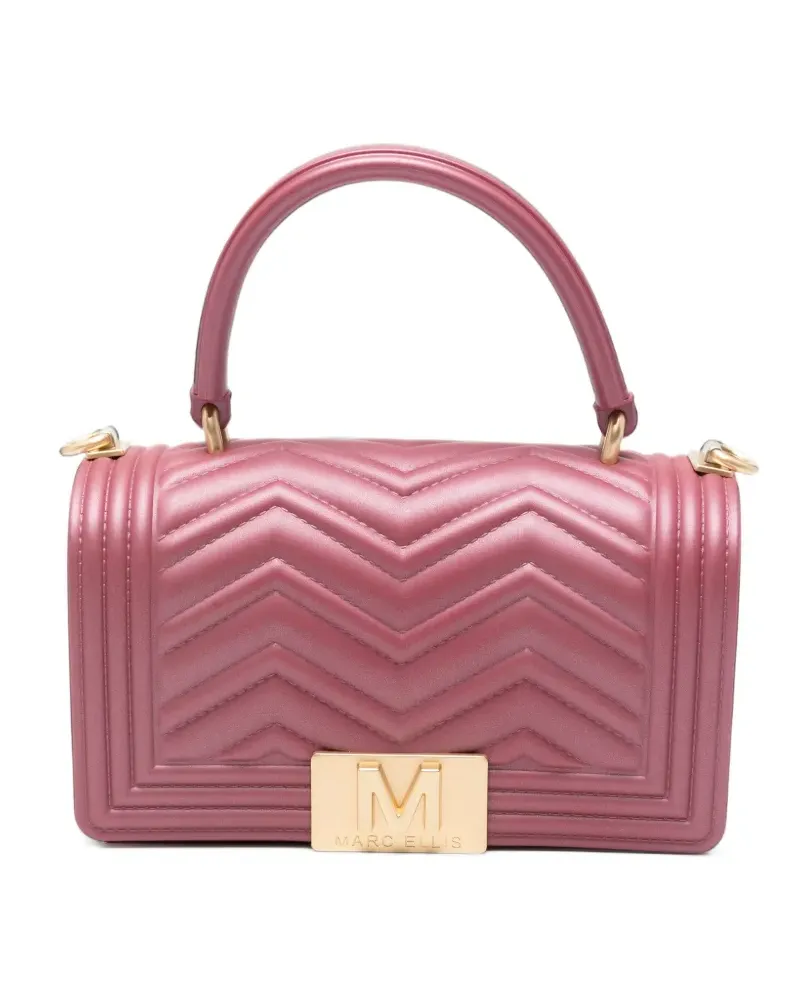 MARC ELLIS XS Flat Wave chevron-quilted tote bag - Rosa Rosa
