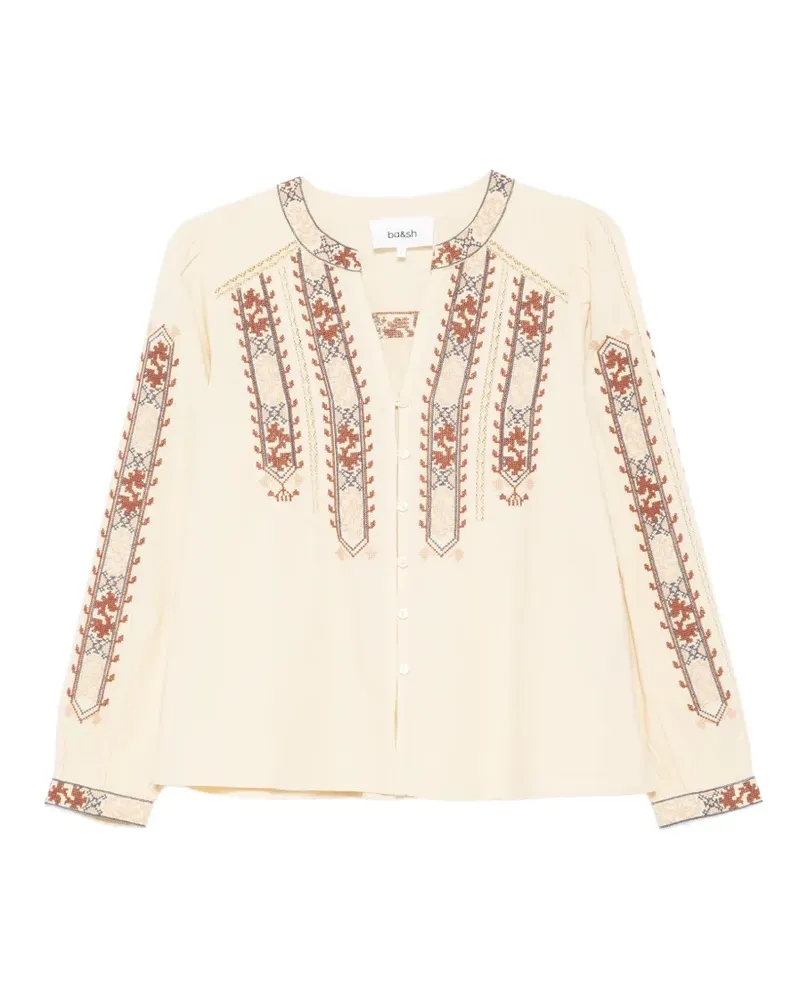 ba&sh Faustina embroidered blouse - Nude Nude