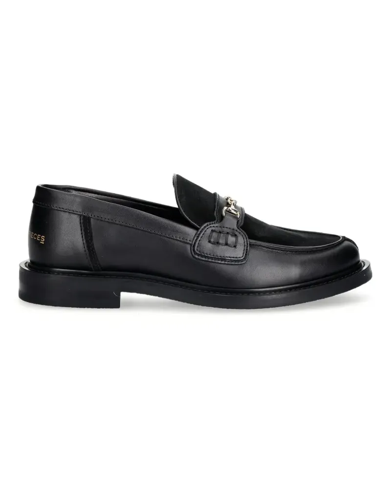Filling Pieces Horsebit Loafer mit Einsätzen - Schwarz Schwarz