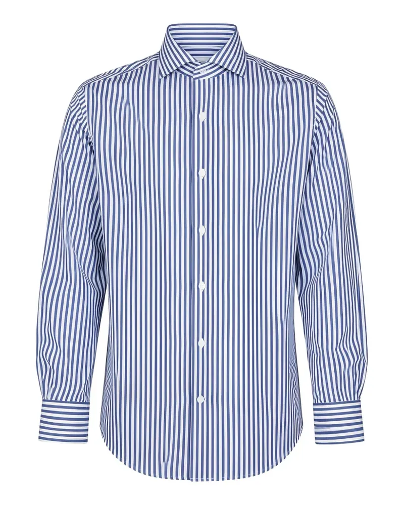 GUGLIELMINOTTI striped long-sleeved shirt - Blau Blau