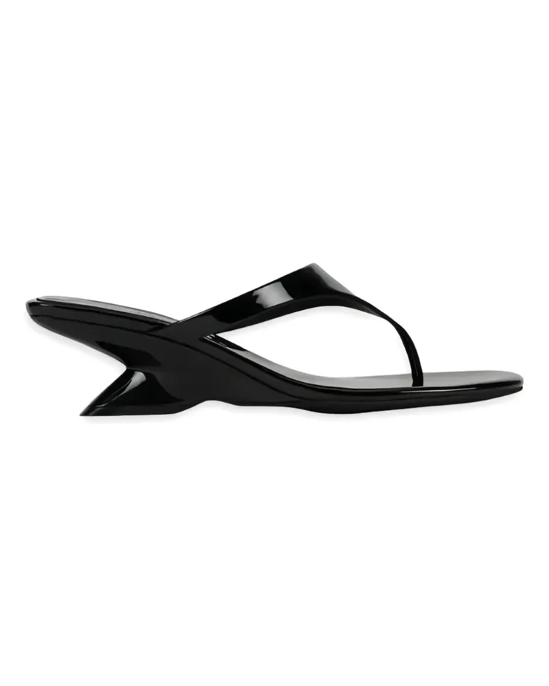 Jeffrey Campbell sculpted-heel thong sandals - Schwarz Schwarz